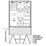 GSAB Elektrotechnik - Zähler-Komplettschrank Zähleranschlußsäule 09.88.1P2HSAV3 2 Zähler/TSG