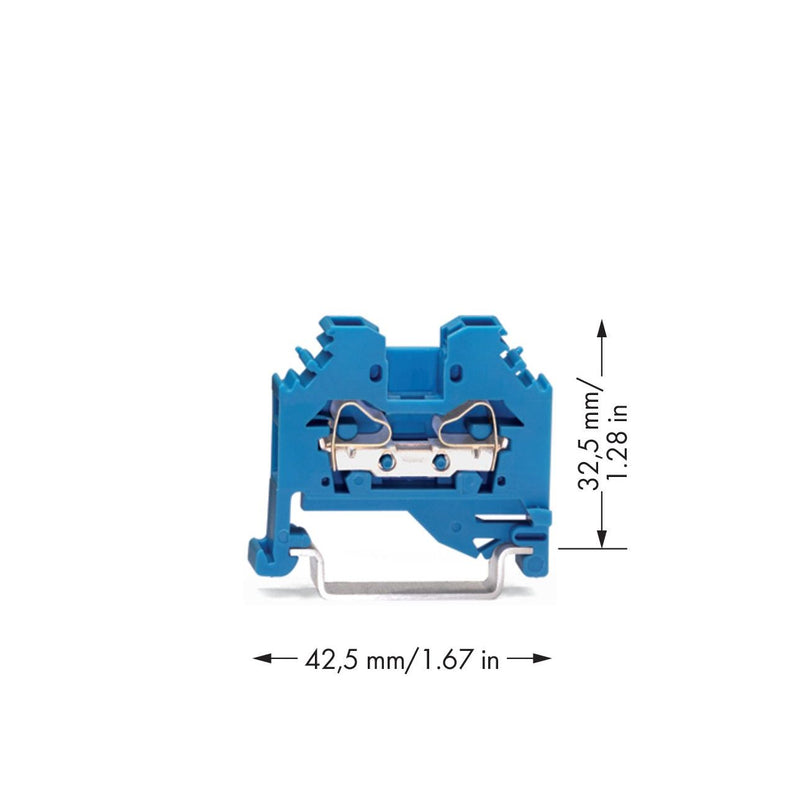 WAGO - Durchgangs-Reihenklemme Durchgangsklemme 281-104 0,08-4mmq blau