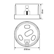 ESYLUX - Mechanisches Zubehör/Ersatzteile für Leuchten Bodenplatte ALVA BL #EL10521881
