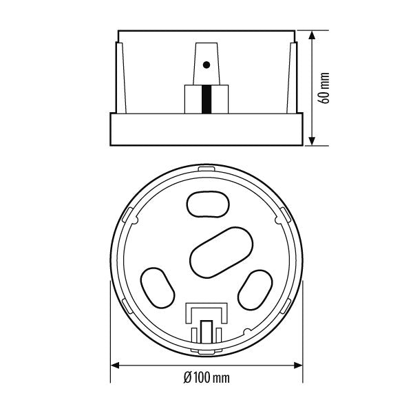 ESYLUX - Mechanisches Zubehör/Ersatzteile für Leuchten Bodenplatte ALVA BL #EL10521881