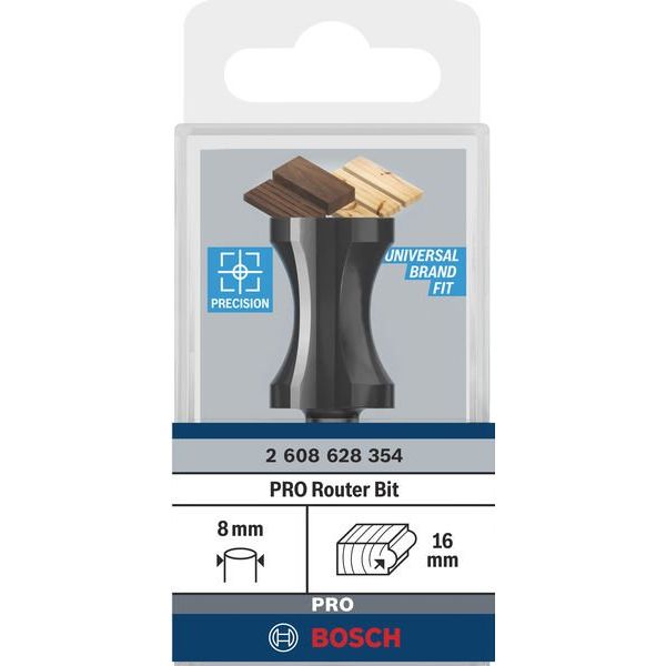 Bosch - Fräser PRO Halbstabfräser, 2608628354 R 16, Schaft 8 mm