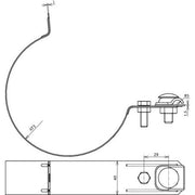 DEHN - Rohrschelle für Blitzschutz Regenrohrschelle ZMRRS100KB610CUSTTZN D 100mm Cu-St/tZn