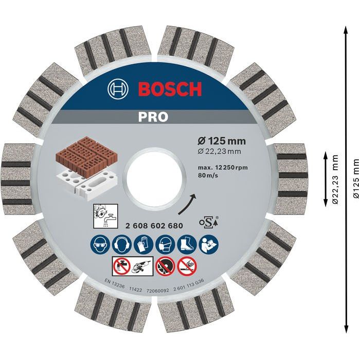 Bosch - Trenn-/Schleifscheibe Diamanttrennscheibe 2608602680 PRO Abrasive
