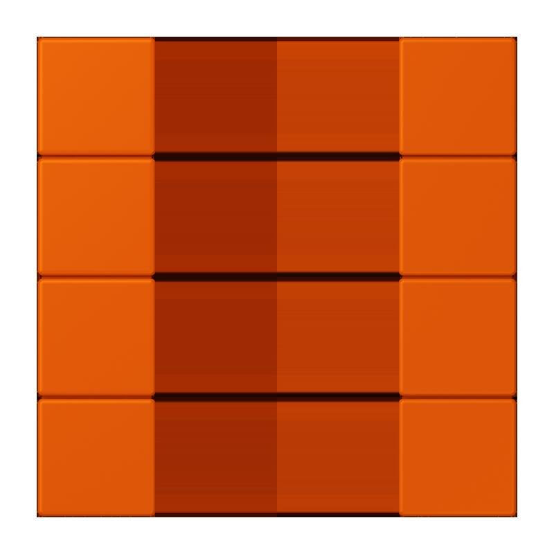 Jung - Abdeckung/Bedienelement für Installationsschalterprogramme Tastensatz 4fach LC 504 TSA 260 orange vif