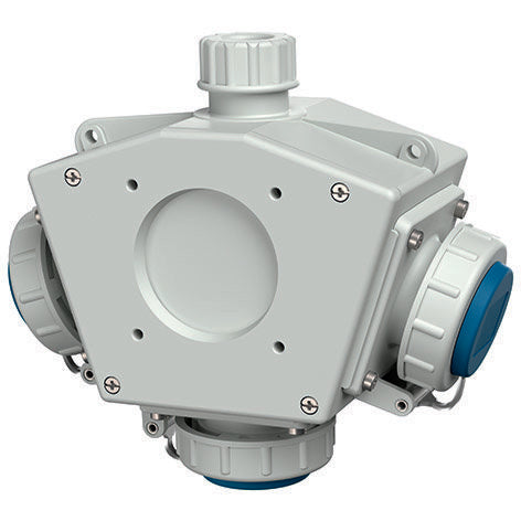 Mennekes - CEE-Steckdosen-Kombination (IEC 60309) DELTA-BOX 10859 blau/grau