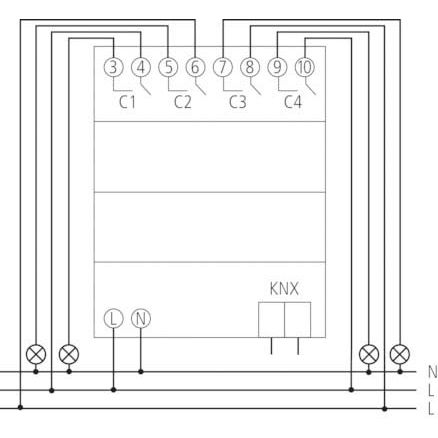 Theben - Bussystem-Schaltaktor Schaltaktor RM 4 U KNX 4-fach, o.Erweiter
