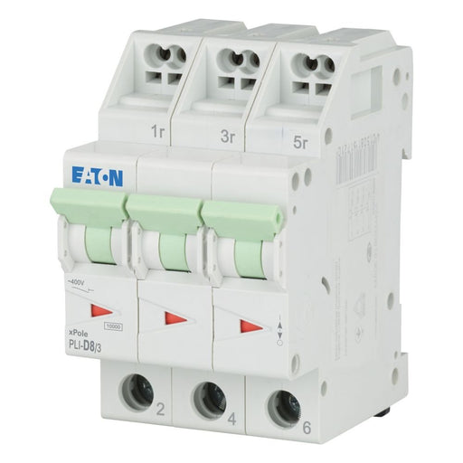 Eaton - Leitungsschutzschalter PLI-D8/3 D 8A, 3p Steckkl