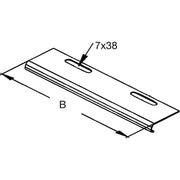 Rico - Bodenendplatte für Kabelrinne Kabelschutzblech 15W11-300-V − 10 Stück