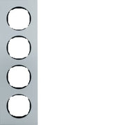Berker - Abdeckrahmen Rahmen 4-fach 10142674 flach Aluminium