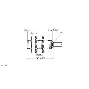 Turck - Induktiver Näherungsschalter Sensor BI1.5-EG08K-RN6X induktiv − 1 Stück