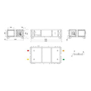 Maico - Lüftungsgerät mit Wärmerückgewinnung gewerblich Kompaktgerät MV4516HLPHWH RLT1600MV4516HLPHWH3 1600cbm/h/li/horiz