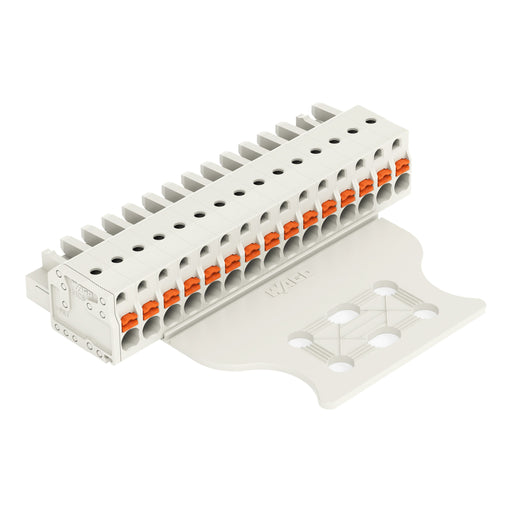 WAGO - Kabelsteckverbinder für Leiterplattensteckverbinder 1-Leiter-Federleiste 2721-115/026-000/136 Push-inCAGECLAMP,lgr − 100 Stück