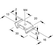Niedax - Gleitmutter Gleitmuttern GUF 304 − 50 Stück