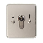 Kaiser Nienhaus - Jalousieschalter/-taster 2-seitiger Taster Aufputz 322100 Frontplatte ALU elox
