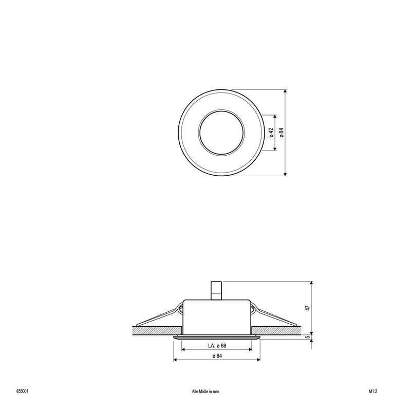 EVN Lichttechnik - Downlight/Strahler/Flutlicht NV EB-Leuchte 655 001 ws 12V 50W GX5,3