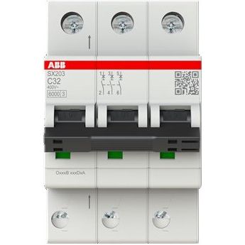 ABB Stotz S&J - Leitungsschutzschalter Sicherungsautomat Flexline SX203-C32 6kA, 32A,3P