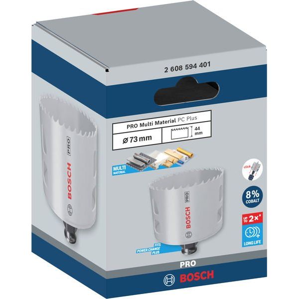 Bosch - Lochsäge PRO Multi Material PC Plus 2608594401 Lochsäge, 73 mm