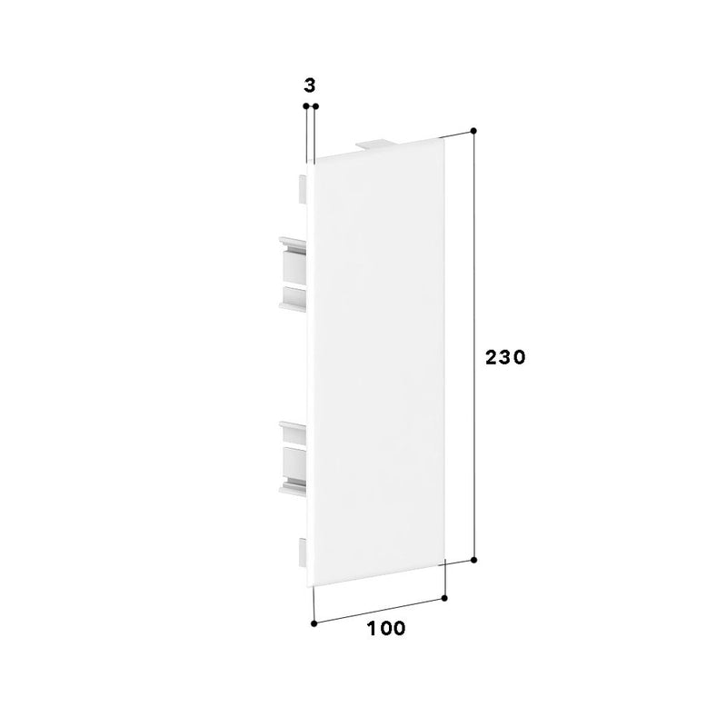 GGK - Endstück für Geräteeinbaukanal FB-Endplatte 100x230 alp 14117 − 10 Stück