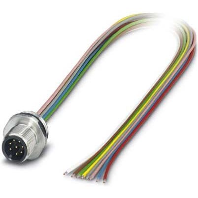 Phoenix Contact - Rundsteckverbinder, feldkonfektionierbar (Industriesteckverbinder) Einbausteckverbinder SACC-E-M12M #1405221 8-polig 05m