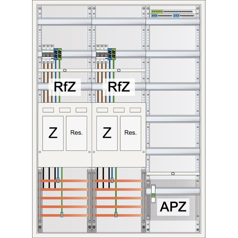 ABN - Zähler-Komplettschrank Zählerschrank S37EA222 eHZ 2Z 2R 1V1APZ