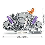 WAGO - Trenn- und Messtrenn-Reihenklemme 2-Leiter-Trenn-u.Messklem. 2007-8821/045-000 − 20 Stück