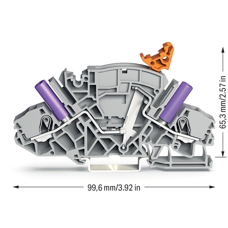 WAGO - Trenn- und Messtrenn-Reihenklemme 2-Leiter-Trenn-u.Messklem. 2007-8821/045-000 − 20 Stück