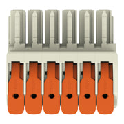 WAGO - Ein- und mehrpolige Klemmenleiste 1-Leiter-Federleiste 831-1106/000-004 Push-in CAGECLAMP,sw − 12 Stück