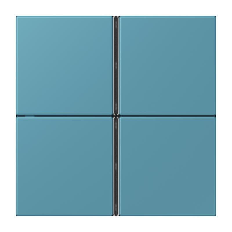Jung - Abdeckung/Bedienelement für Installationsschalterprogramme Tastensatz 4fach LC 404 TSA 212 ceruleen vif