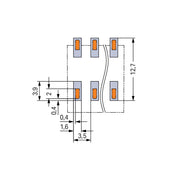 WAGO - Leiterplattenklemme SMD-Leiterplattenklemme 20861211700000900000 Drücker,1,5mm²,sw − 2060 Stück