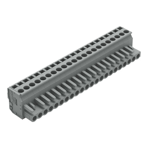 WAGO - Kabelsteckverbinder für Leiterplattensteckverbinder 1-Leiter Federleiste 232-222/026-000 CAGECLAMP 2,5mm²,gr − 10 Stück