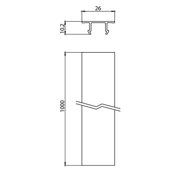 Brumberg Leuchten - Mechanisches Zubehör/Ersatzteile für Leuchten Eindringschutz 87133080 1000mm, schwarz