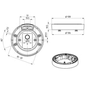 BEG Brück Electronic - Zubehör/Ersatzteile für Bewegungsmelder Montageset IP54 93753 schwarz