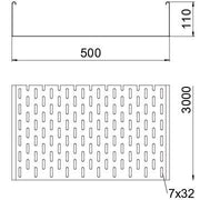 OBO Bettermann - Kabelrinne MKS 150 FS 110x500mm − 3 Meter