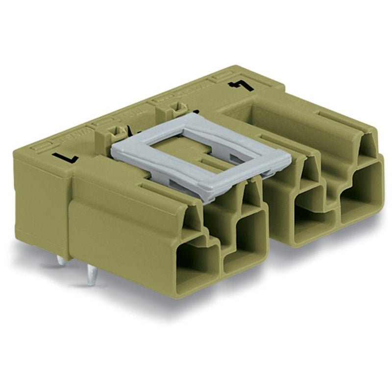 WAGO - Leiterplattensteckverbinder Stecker für Leiterplatten 770-874/011-000 4-polig,hellgrün − 50 Stück