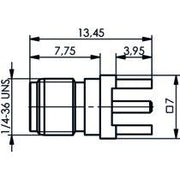 Telegärtner - Koax-Steckverbinder SMA-Buchse für LTP 50Ohm 100024720 TA, 905 − 5 Stück