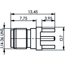 Telegärtner - Koax-Steckverbinder SMA-Buchse für LTP 50Ohm 100024720 TA, 905 − 5 Stück