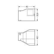 WAGO - Zubehör/Ersatzteile für steckbare Gebäudeinstallation Zugentlastungsgehäuse 770-517/047-000 mit Rastschelle,weiß − 200 Stück