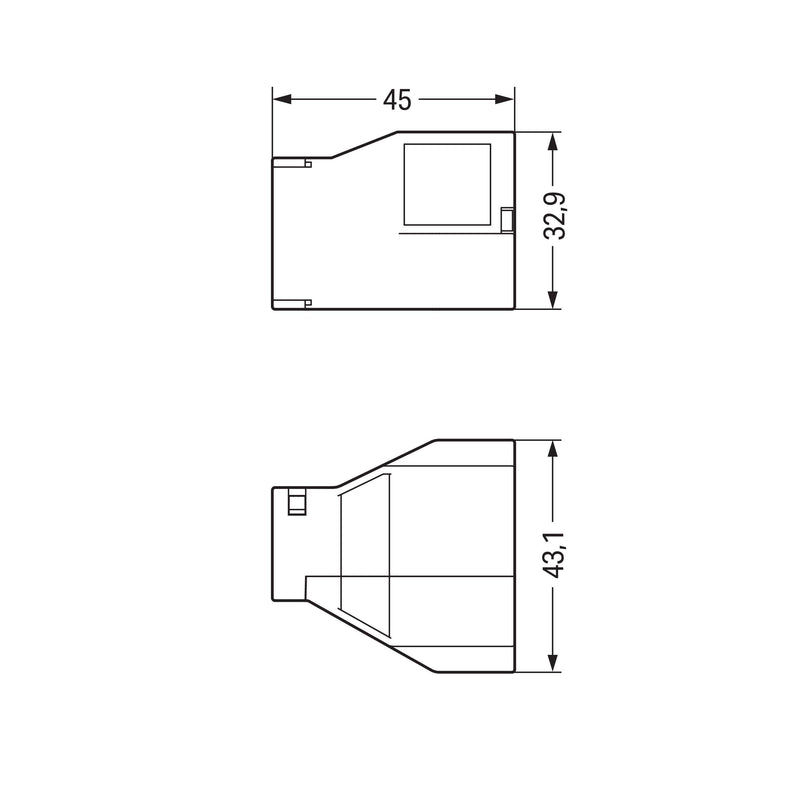WAGO - Zubehör/Ersatzteile für steckbare Gebäudeinstallation Zugentlastungsgehäuse 770-517/047-000 mit Rastschelle,weiß − 200 Stück