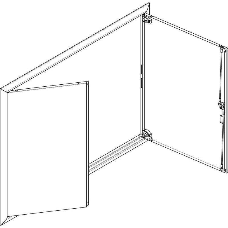 ABN - Tür/Bedientableau (Schaltschrank) Blendrahmen mit Volltüre GBRU45T f.Flachvert.,4x5reih