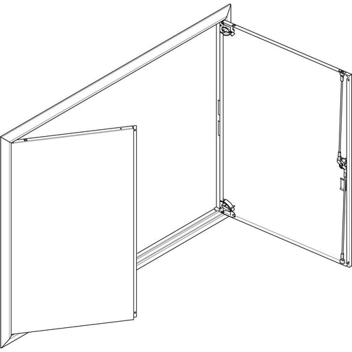 ABN - Tür/Bedientableau (Schaltschrank) Blendrahmen mit Volltüre GBRU45T f.Flachvert.,4x5reih