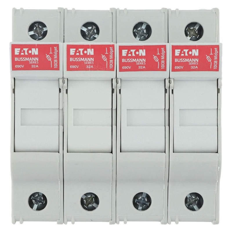 Eaton - Halter für zylindrische Sicherung Sicherungshalter Niedersp. 4P 10X38MF#CHM4DIU 32A AC 690V − 3 Stück
