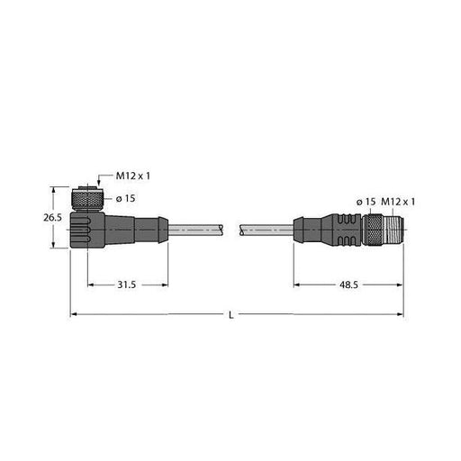 Turck - Konfektioniertes Sensor-Aktor-Kabel RFID-Leitung WK4.5T-2-R #7030336 Economy