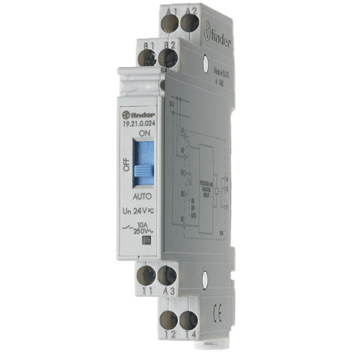 Finder - Schaltrelais Auto-Off-On-Relais 19.21.0.024.0000 1W 10A 24VAC/DC − 1 Stück by Finder
