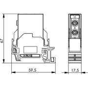 Telegärtner - LWL-Steckverbinder STX Tragschienen-Verbinder 100022794 ST/SC-D AdapterSM/MM