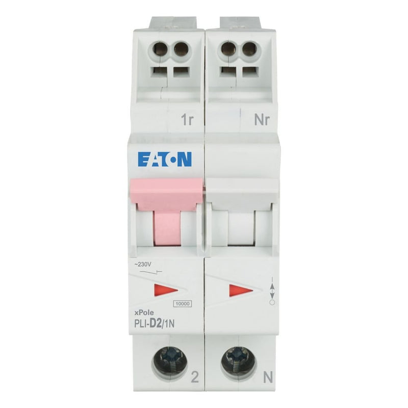 Eaton - Leitungsschutzschalter PLI-D2/1N D 2A, 1p+N Steckkl