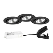Brumberg Leuchten - Downlight/Strahler/Flutlicht LED-Strahlerset (VE3) 39463183S3 schwarz