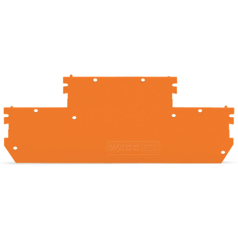 WAGO - Abschluss- und Zwischenplatte für Reihenklemme Abschluss-u.Zwischenplatte 870-169 1mm dick,orange − 25 Stück