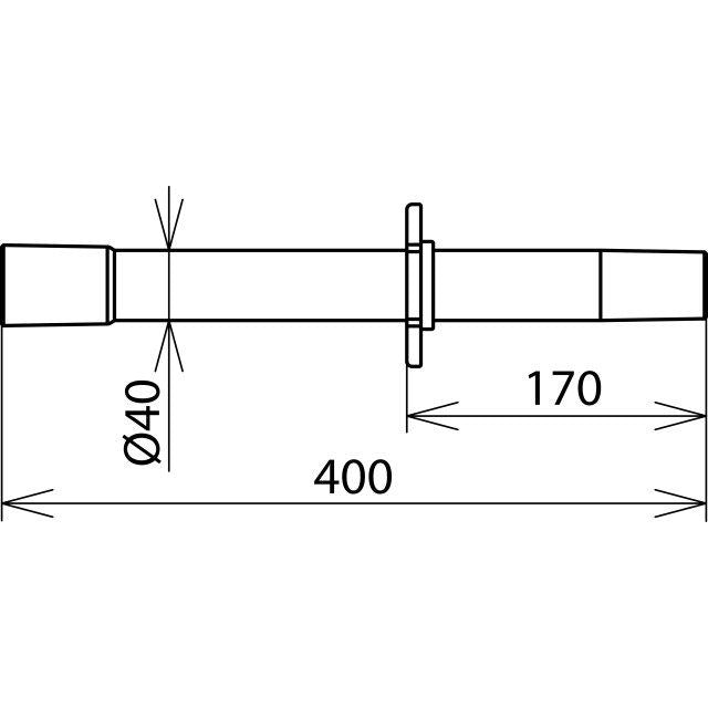DEHN - Zubehör/Ersatzteile für Sicherheitsgeräte Saugrohr m. Handhabe SRH 400 NS D 40/L 380 mm