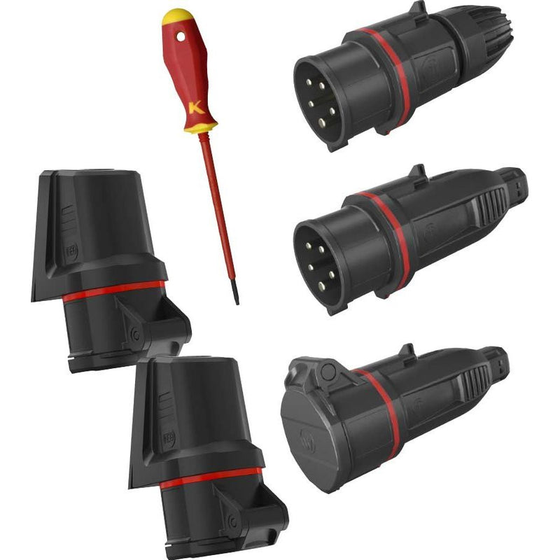 Walther Werke - CEE-Stecker (IEC 60309) Starterpaket CEE NEO FW002020NP 5xNEO 16A 5P 6h IP54