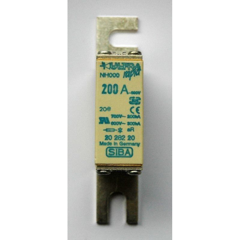 Siba - Messersicherung NH-Sicherungseinsatz 2018904.80 80A NH00 gR 660V − 3 Stück